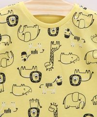 Camiseta-Infantil-Estampado-de-Animais-Manga-Curta-Gola-Careca-Amarela-9963736-Amarelo_3