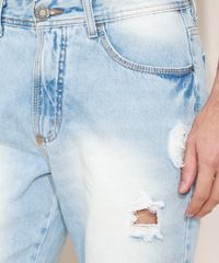 Bermuda-Jeans-Masculina-Slim-Destroyed-Azul-Claro-9963156-Azul_Claro_4