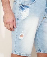 Bermuda-Jeans-Masculina-Slim-Destroyed-Azul-Claro-9963156-Azul_Claro_5