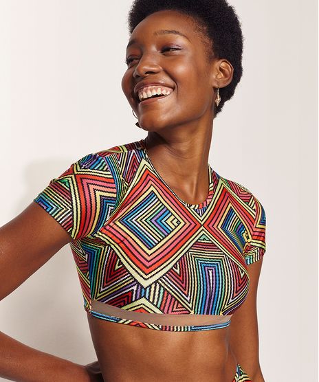 Biquini-Top-Cropped-Hype-Beachwear-Estampado-Geometrico-com-Tule-Manga-Curta-Protecao-UV50--Multicor-9963031-Multicor_1