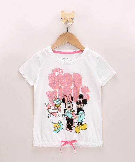 Blusa-Infantil-Minnie-com-Amigos-e-Brilho-Manga-Curta-Decote-Redondo-Off-White-9956981-Off_White_1