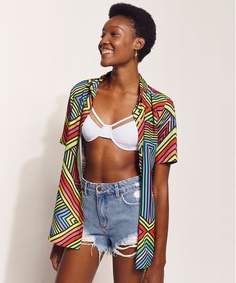 Camisa-Feminina-Hype-Beachwear-Longa-Estampada-Olho-Estrelado-Manga-Curta-Multicor-9962514-Multicor_1