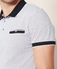 Polo-de-Piquet-Masculina-Estampada-Mini-Print-Setas-Manga-Curta-Branca-9960820-Branco_4