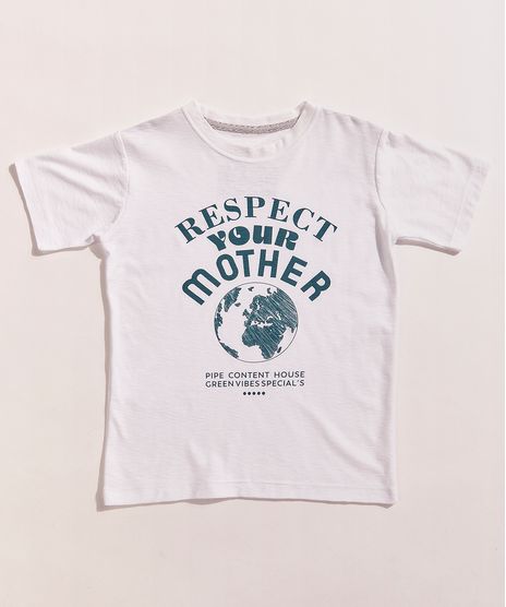 Camiseta-Infantil-Pipe-Tal-Pai-Tal-Filho--Respect-Your-Mother--Manga-Curta-Off-White-9964307-Off_White_1