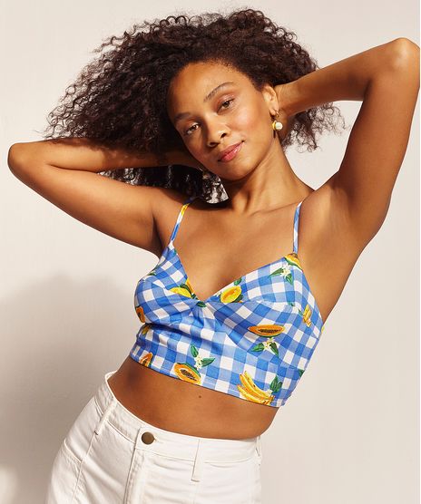 Top-Cropped-Feminino-EMI-Beachwear-Estampado-Picnic-Frutas-com-Alca-Fina-e-Decote-Coracao-Azul-9963025-Azul_1