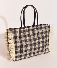 Bolsa-Feminina-Shopper-EMI-Beachwear-de-Palha-Xadrez-Preta-9960274-Preto_4