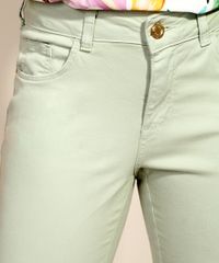 Calca-de-Sarja-Feminina-Super-Skinny-Push-up-Cintura-Media-Verde-Claro-9973911-Verde_Claro_4