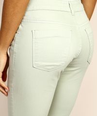 Calca-de-Sarja-Feminina-Super-Skinny-Push-up-Cintura-Media-Verde-Claro-9973911-Verde_Claro_5