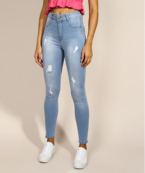 calça jeans feminina super lipo sawary cintura super alta