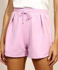 Short-Feminino-em-Moletom-Running-Cintura-Alta-Lilas-9966275-Lilas_1