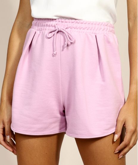 Short-Feminino-em-Moletom-Running-Cintura-Alta-Lilas-9966275-Lilas_1