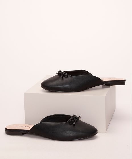 Mule-Feminino-Via-Uno-Bico-Redondo-com-Laco-Preto-9971494-Preto_1