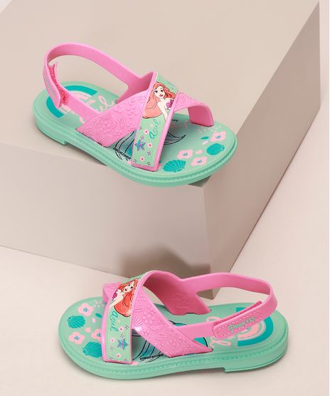 Sandalia-Infantil-Grendene-Princesas-Encantadas-Pequena-Sereia-Ariel-com-Velcro-Rosa-9974733-Rosa_1
