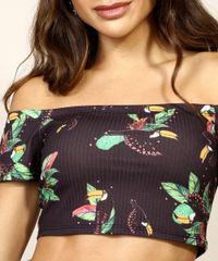 Blusa-Feminina-Canelada-Ombro-a-Ombro-Estampada-Floral-Manga-Curta-Preta-9970352-Preto_4