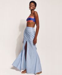 Saia-Jeans-Feminina-Hype-Beachwear-Longa-com-Recorte-e-Fenda-Azul-Claro-9970327-Azul_Claro_4