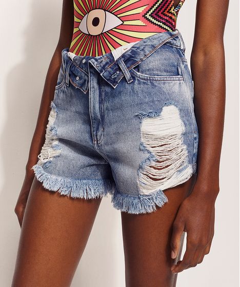 short destroyed feminino