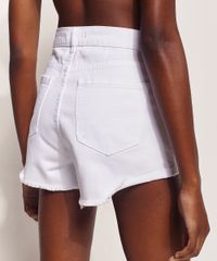 Short-de-Sarja-Feminino-Hype-Beachwear-Cintura-Alta-Destroyed-com-Cos-Virado-Branco-9970330-Branco_2