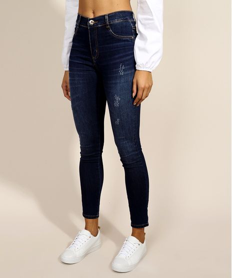Calca-Jeans-Feminina-Super-Skinny-Sawary-Cintura-Alta-Azul-Escuro-9974660-Azul_Escuro_1