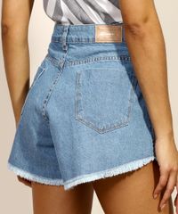 Short-de-Sarja-Feminino-Sawary-Gode-Cintura-Super-Alta-com-Barra-Desfiada-Azul-Claro-9974668-Azul_Claro_2