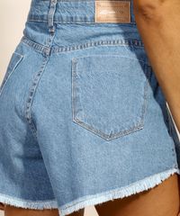 Short-de-Sarja-Feminino-Sawary-Gode-Cintura-Super-Alta-com-Barra-Desfiada-Azul-Claro-9974668-Azul_Claro_5