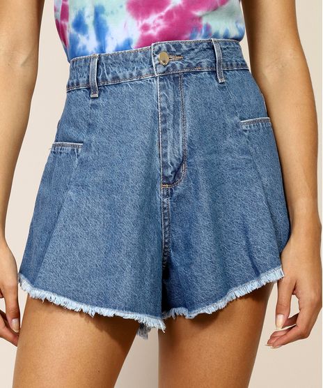Short-Jeans-Feminino-Sawary-Gode-Cintura-Super-Alta-com-Barra-Desfiada-Azul-Medio-9974667-Azul_Medio_1