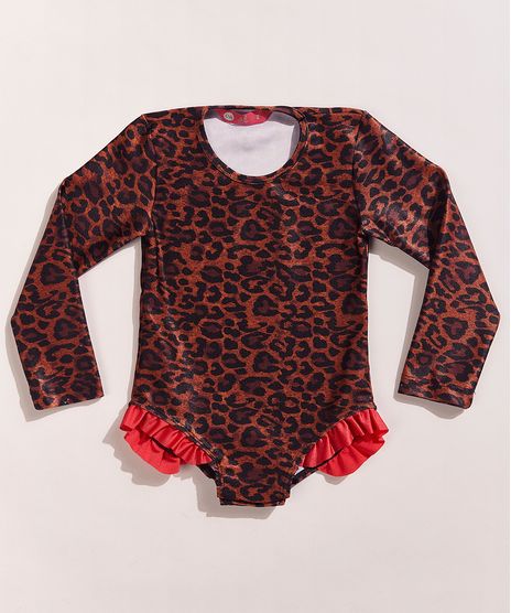 Maio-Body-Infantil-Hype-Beachwear-Estampado-Animal-Print-Onca-com-Babado-Manga-Longa-Protecao-UV50--Caramelo-9962505-Caramelo_1