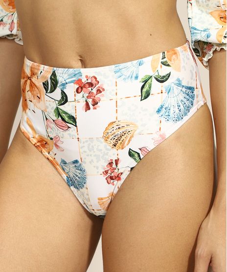 Biquini-Calcinha-Hot-Pant-Estampado-Floral-Geometrico-com-Protecao-UV50--Branco-9959363-Branco_1