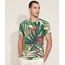 Camiseta-Masculina-Slim-Estampada-de-Folhagens-Manga-Curta-Gola-Careca-Verde-9967065-Verde_1
