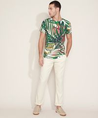 Camiseta-Masculina-Slim-Estampada-de-Folhagens-Manga-Curta-Gola-Careca-Verde-9967065-Verde_5