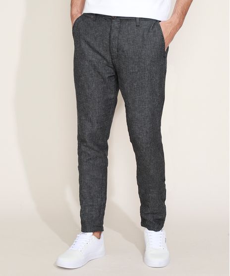 Calca-de-Sarja-Masculina-Slim-com-Bolso-Chumbo-9968638-Chumbo_1