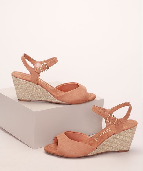 sandália vizzano plataforma bege