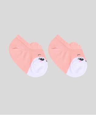 Meia-Infantil-Selene-Raposinha-Sapatilha-Coral-9972662-Coral_1
