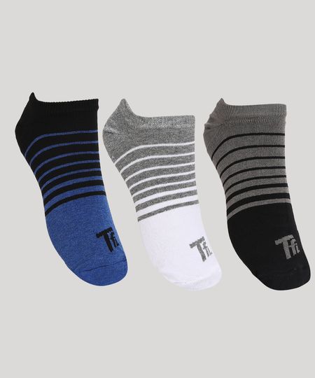 Kit-de-3-Meias-Masculinas-Trifil-Esportiva-Listrada-Cano-Baixo-Multicor-9974593-Multicor_1