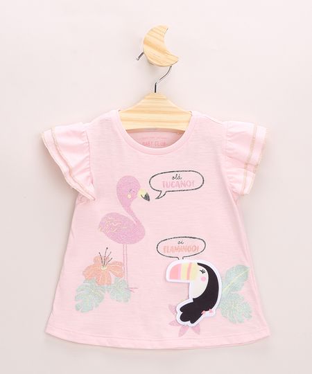 Blusa-Infantil-Tucano-e-Flamingo-com-Brilho-e-Babados-Manga-Curta-Decote-Redondo-Rosa-9967467-Rosa_1 Blusa-Infantil-Tucano-e-Flamingo-com-Brilho-e-Babados-Manga-Curta-Decote-Redondo-Rosa-9967467-Rosa_1