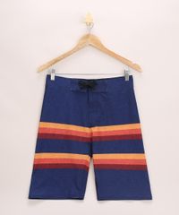 Bermuda-Surf-Juvenil-com-Listras-e-Bolsos-Azul-Escuro-9962945-Azul_Escuro_1