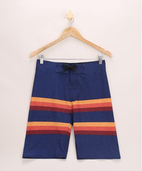 Bermuda-Surf-Juvenil-com-Listras-e-Bolsos-Azul-Escuro-9962945-Azul_Escuro_1