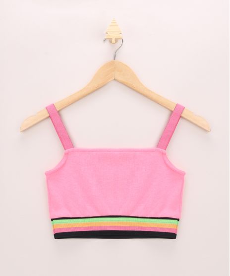 Top-Cropped-Juvenil-Canelado-Alca-Media-Decote-Reto-Rosa-Neon-9964151-Rosa_Neon_1