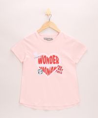 Blusa-Juvenil-Mulher-Maravilha-com-Brilho-Manga-Curta-Decote-Redondo-Rosa-9966334-Rosa_1