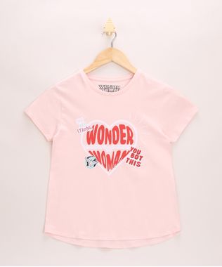 Blusa-Juvenil-Mulher-Maravilha-com-Brilho-Manga-Curta-Decote-Redondo-Rosa-9966334-Rosa_1