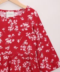 Vestido-Infantil-Estampado-Floral-Manga-3-4-Vermelho-9970677-Vermelho_3