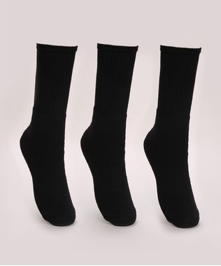 Kit-de-3-Meias-Masculinas-Trifil-Esportiva-Atoalhada-Cano-Medio-Preto-9974590-Preto_1