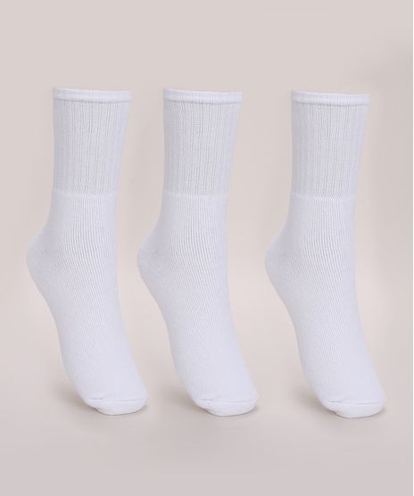 Kit-de-3-Meias-Masculinas-Trifil-Esportiva-Atoalhada-Cano-Medio-Branco-9974590-Branco_1