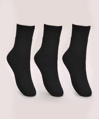 Kit-de-3-Meias-Masculinas-Trifil-Atoalhada-Cano-Medio-Preto-9974599-Preto_1
