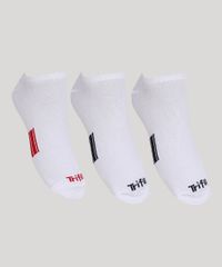Kit-de-3-Meias-Masculinas-Trifil-Esportiva-com-Listras-Contrastantes-Cano-Baixo-Branco-9974588-Branco_1