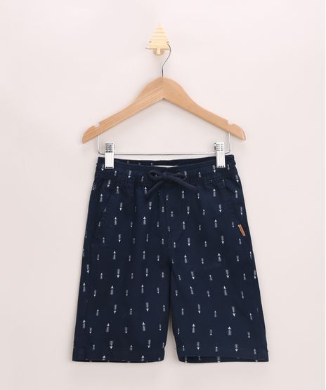Bermuda-de-Sarja-Infantil-Estampado-Espinha-de-Peixe-com-Cordao-Azul-Marinho-9970933-Azul_Marinho_1