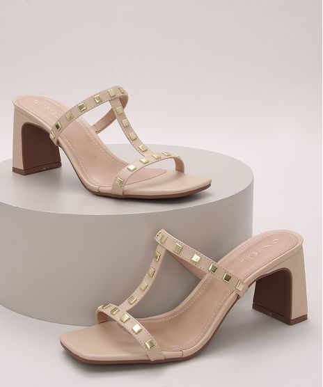 Tamanco-Feminino-Oneself-com-Tachas-Salto-Medio-Reto-Bege-9973719-Bege_1