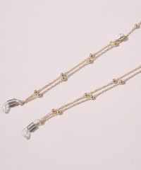 Corrente para Óculos Dourado com Pérolas