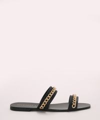 Rasteirinha-Feminina-Oneself-com-Correntes-Bico-Redondo-Preta-9973723-Preto_2