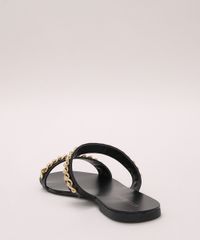 Rasteirinha-Feminina-Oneself-com-Correntes-Bico-Redondo-Preta-9973723-Preto_4