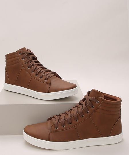 Tenis-Masculino-Oneself-em-Verniz-Cano-Alto-Marrom-9971447-Marrom_1